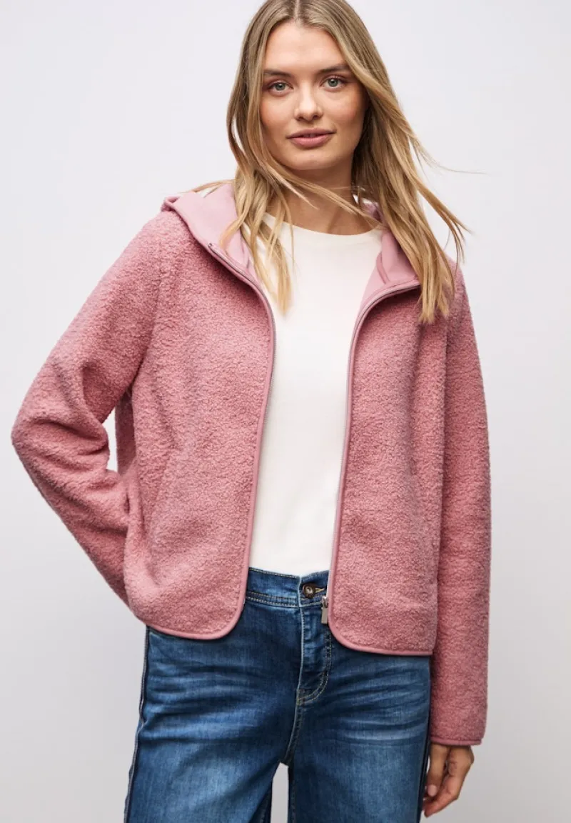 Street One Shirts*Teddy-Jacke mit Kapuze powder pink