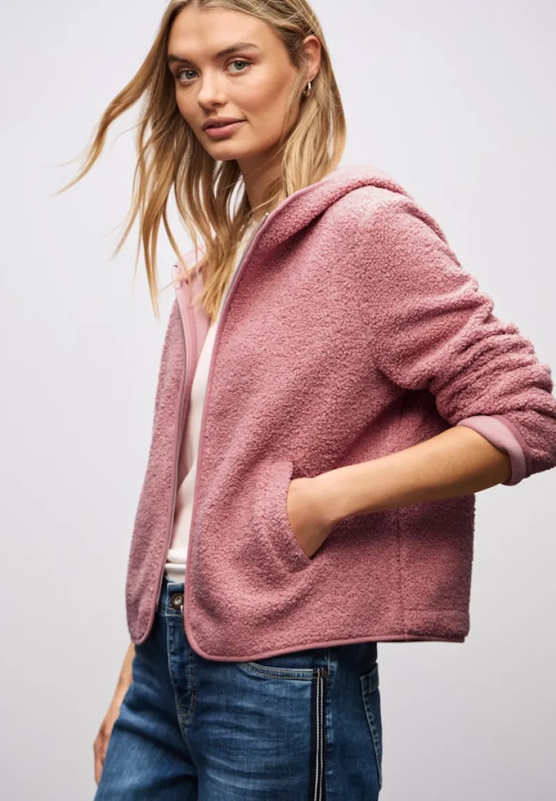 Street One Shirts*Teddy-Jacke mit Kapuze powder pink