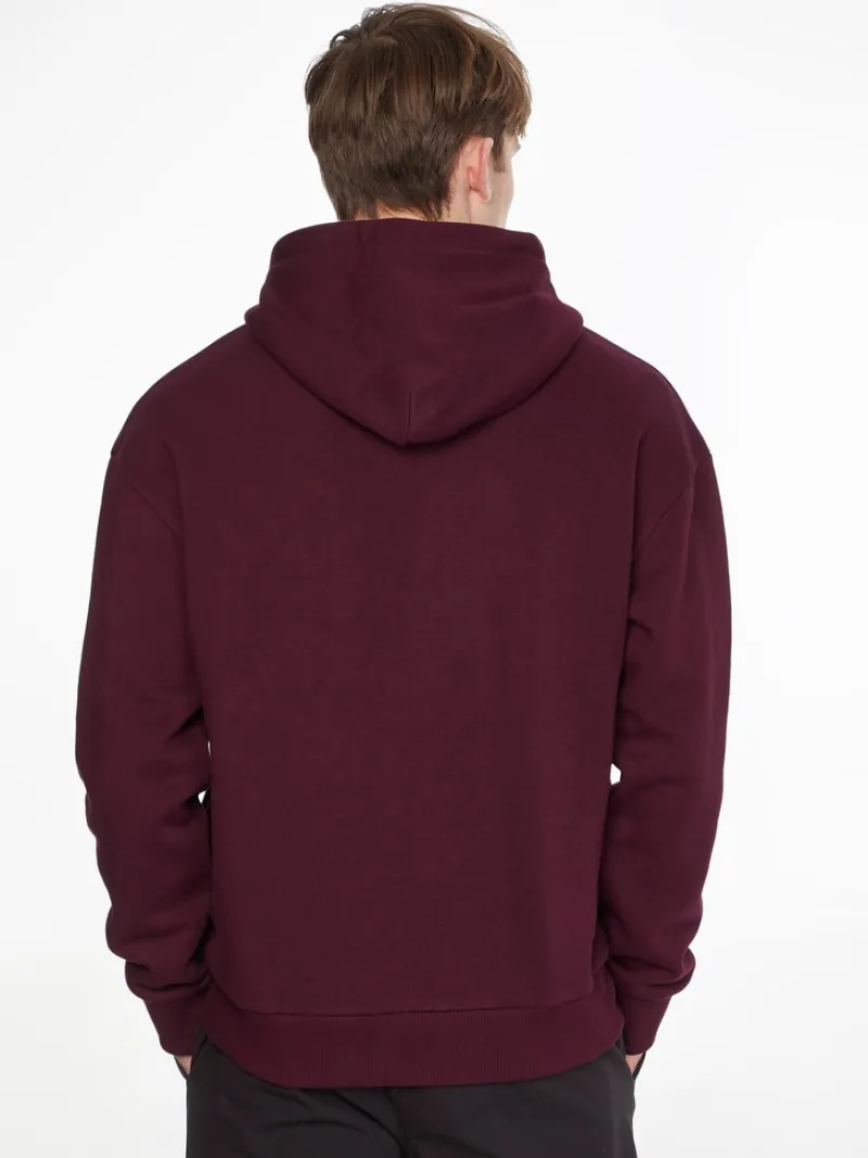 Calvin Klein Pullover & Sweatshirts*TEXTURED LOGO BOX COMFORT HOODIE passion plum