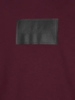 Calvin Klein Pullover & Sweatshirts*TEXTURED LOGO BOX COMFORT HOODIE passion plum