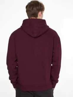 Calvin Klein Pullover & Sweatshirts*TEXTURED LOGO BOX COMFORT HOODIE passion plum