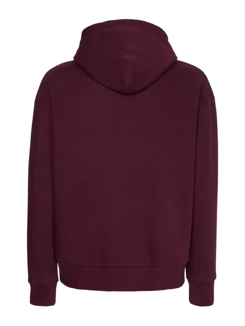 Calvin Klein Pullover & Sweatshirts*TEXTURED LOGO BOX COMFORT HOODIE passion plum