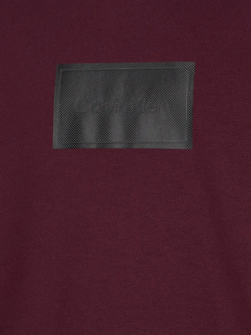 Calvin Klein Pullover & Sweatshirts*TEXTURED LOGO BOX COMFORT HOODIE passion plum