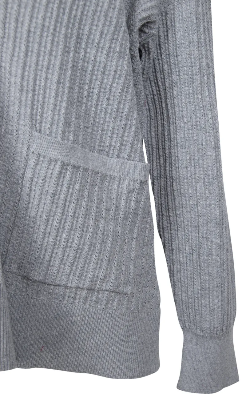 Tommy Hilfiger Pullover & Sweatshirts*TEXTURED RELAXED V-NK CARDIGAN light grey heather