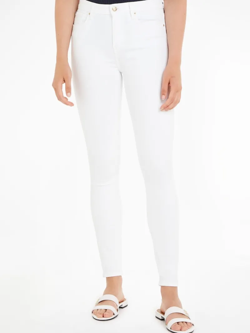 Tommy Hilfiger Jeans*TH FLEX COMO SKINNY RW CLR white