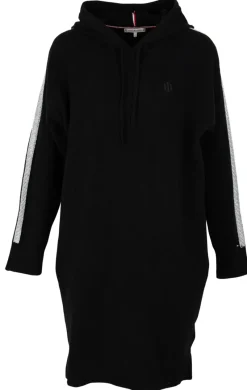 Tommy Hilfiger Kleider*TH FLEX RELAXED FIT HOODIE-KLEID Black