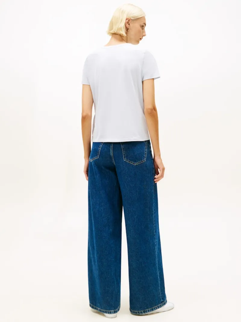 Tommy Hilfiger Shirts*TH SCRIPT REG C-NK SS TEE morning sky blue