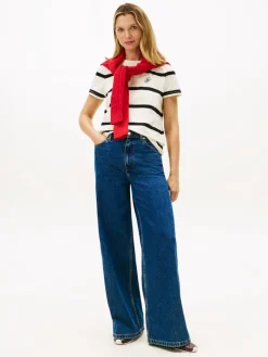 Tommy Hilfiger Shirts*TH SCRIPT REG C-NK SS TEE calico - black stp