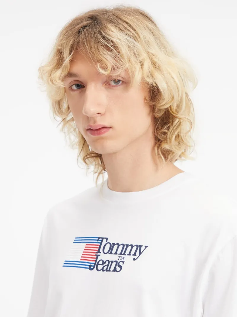 Tommy Jeans Shirts*TJM CLSC RWB CHEST LOGO TEE white