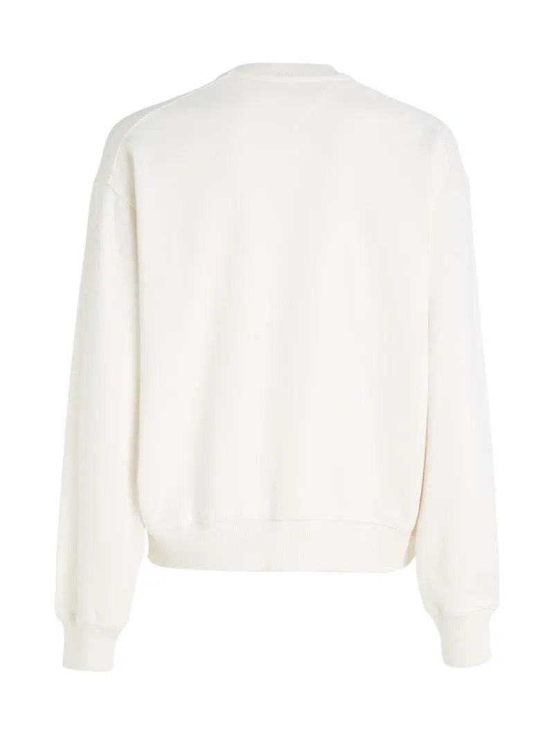 Tommy Jeans Pullover & Sweatshirts*TJM COMFORT VARSITY CREW ancient white