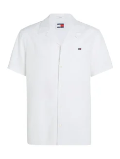 Tommy Jeans Hemden|Big Boys*TJM LINEN BLEND CAMP SHIRT EXT white
