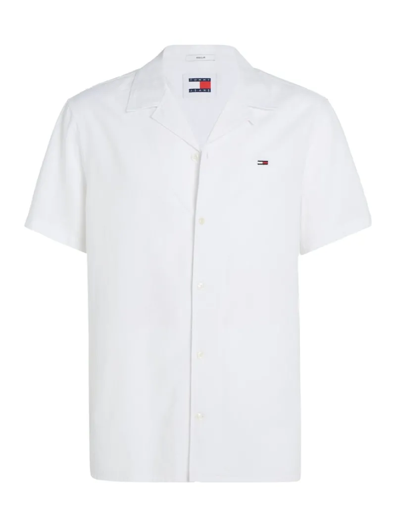 Tommy Jeans Hemden|Big Boys*TJM LINEN BLEND CAMP SHIRT EXT white