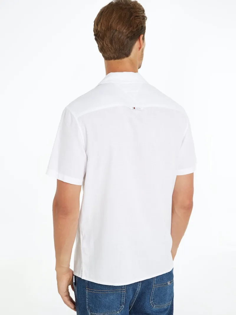 Tommy Jeans Hemden|Big Boys*TJM LINEN BLEND CAMP SHIRT EXT white