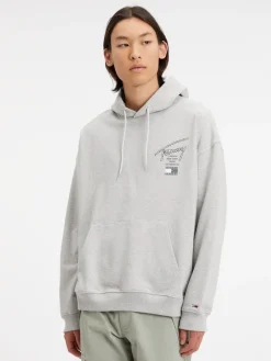 Tommy Jeans Pullover & Sweatshirts*TJM OVZ AOP BACK HOODIE silver grey htr