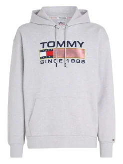 Tommy Jeans Pullover & Sweatshirts*TJM REG ATHLETIC LOGO HOODIE silver grey htr