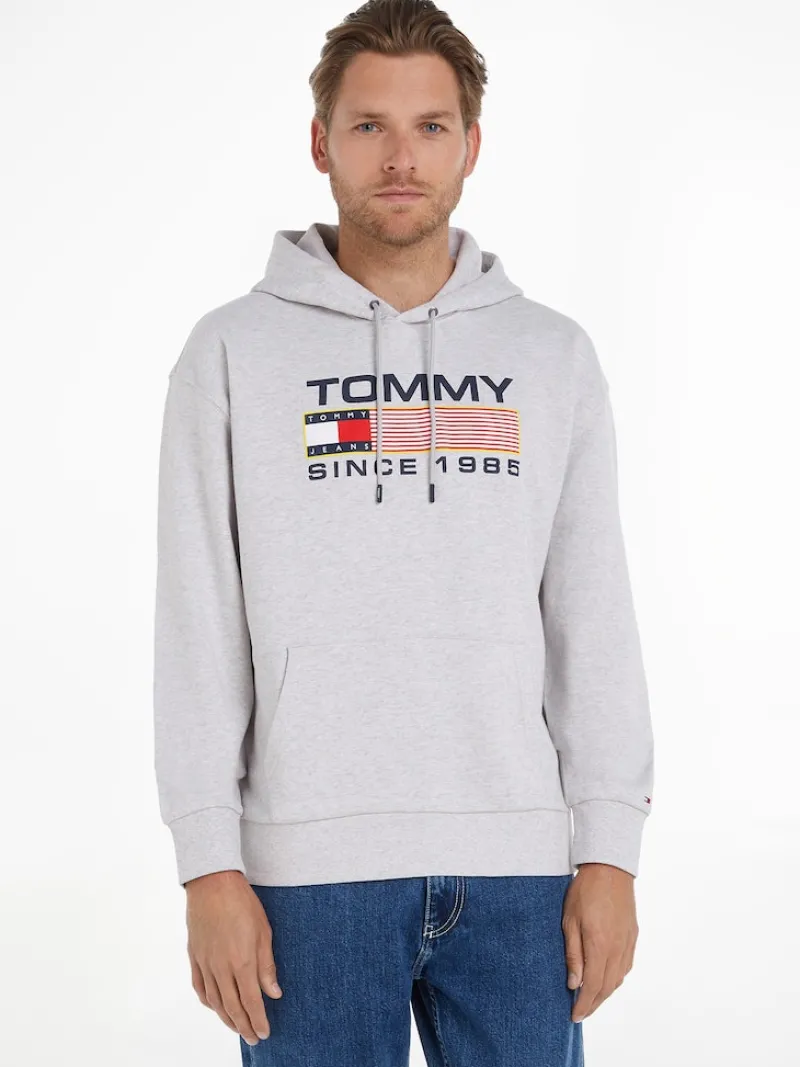 Tommy Jeans Pullover & Sweatshirts*TJM REG ATHLETIC LOGO HOODIE silver grey htr