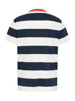 Tommy Jeans Shirts*TJM REG BOLD STRIPE TEE dark night navy - ecru
