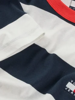 Tommy Jeans Shirts*TJM REG BOLD STRIPE TEE dark night navy - ecru