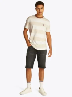 Tommy Jeans Shirts*TJM REG BOLD STRIPE TEE newsprint - ecru