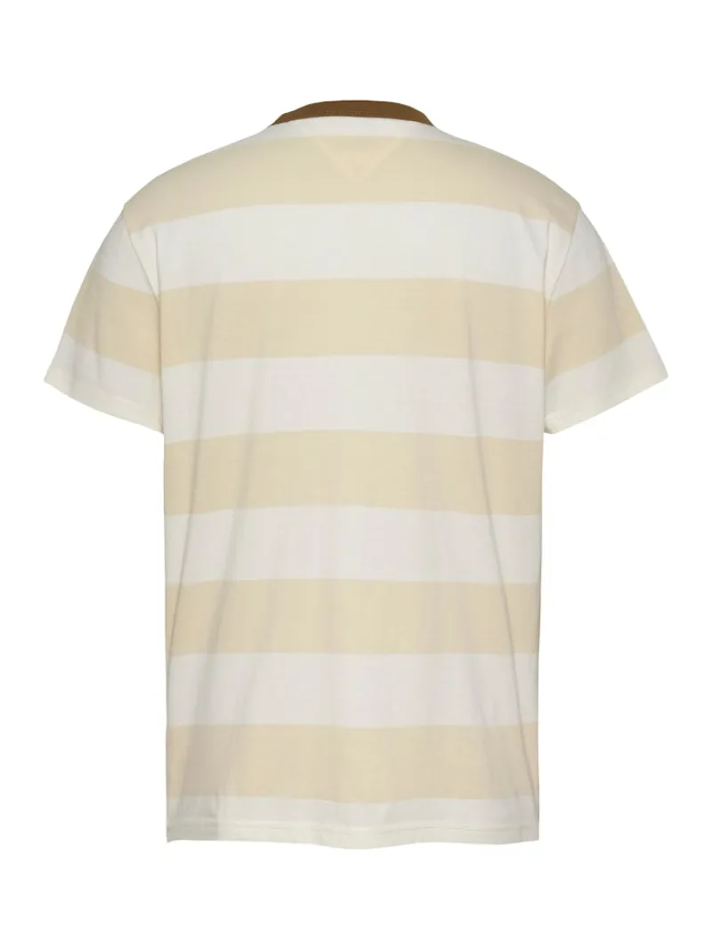 Tommy Jeans Shirts*TJM REG BOLD STRIPE TEE newsprint - ecru