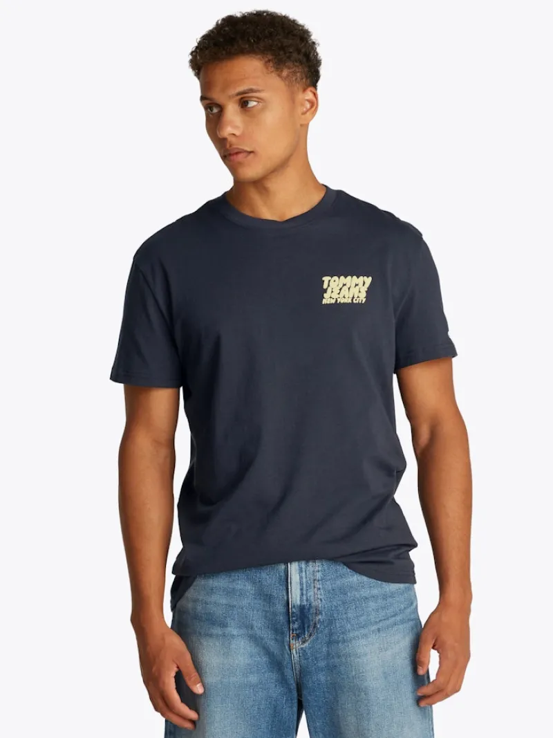 Tommy Jeans Shirts|Big Boys*TJM REG BUBBLE BACK SS TEE EXT dark night navy