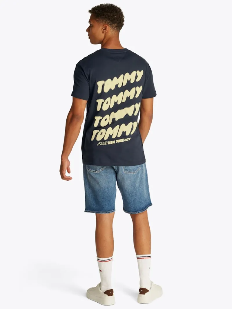 Tommy Jeans Shirts|Big Boys*TJM REG BUBBLE BACK SS TEE EXT dark night navy