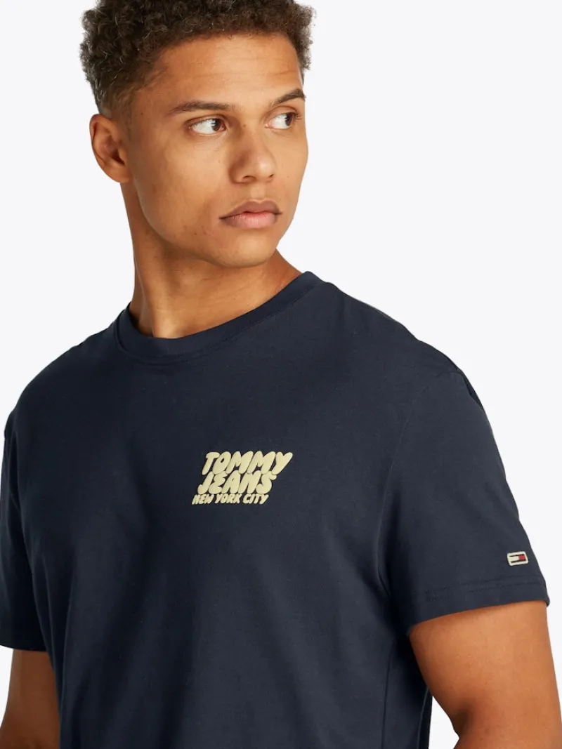 Tommy Jeans Shirts|Big Boys*TJM REG BUBBLE BACK SS TEE EXT dark night navy