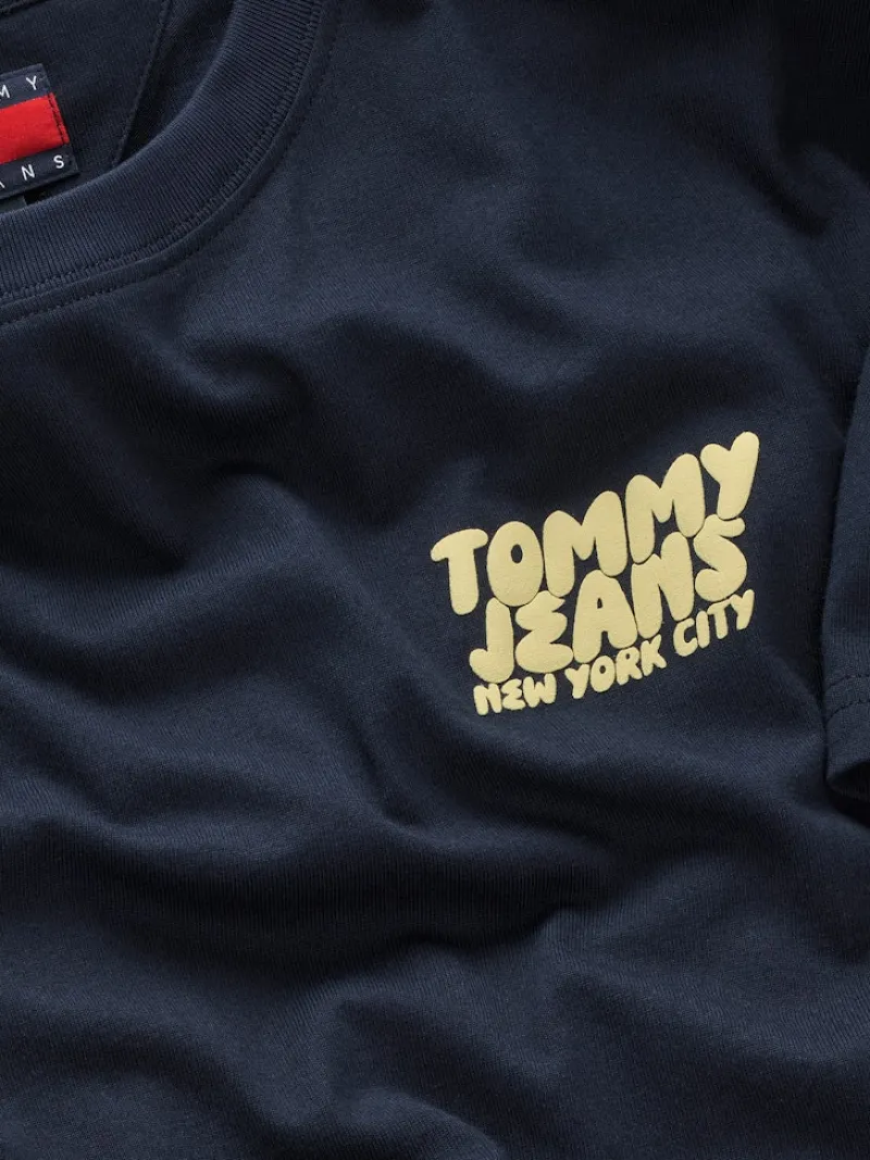 Tommy Jeans Shirts|Big Boys*TJM REG BUBBLE BACK SS TEE EXT dark night navy