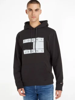 Tommy Jeans Pullover & Sweatshirts*TJM REG FLAG SPRAY HOODIE Black