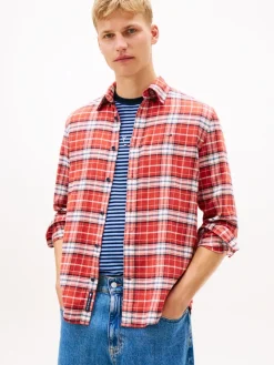 Tommy Jeans Hemden|Big Boys*TJM REG FLANNEL CHECK SHIRT EXT terracotta red-big check