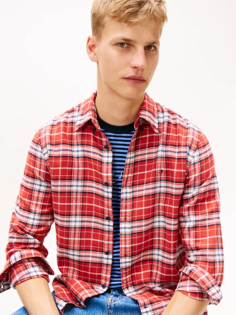 Tommy Jeans Hemden|Big Boys*TJM REG FLANNEL CHECK SHIRT EXT terracotta red-big check