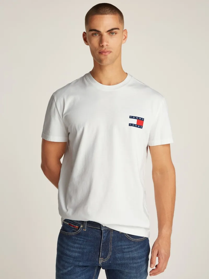 Tommy Jeans Shirts|Big Boys*TJM REG HERITAGE FLAG TEE EXT ecru