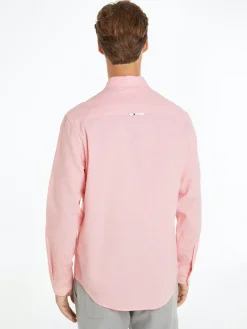 Tommy Jeans Hemden|Big Boys*TJM REG LINEN BLEND SHIRT Tickled Pink