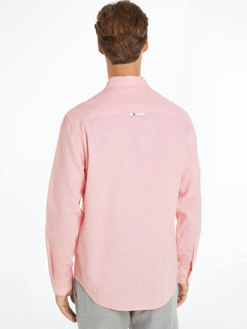 Tommy Jeans Hemden|Big Boys*TJM REG LINEN BLEND SHIRT Tickled Pink