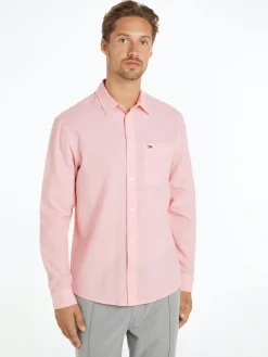 Tommy Jeans Hemden|Big Boys*TJM REG LINEN BLEND SHIRT Tickled Pink
