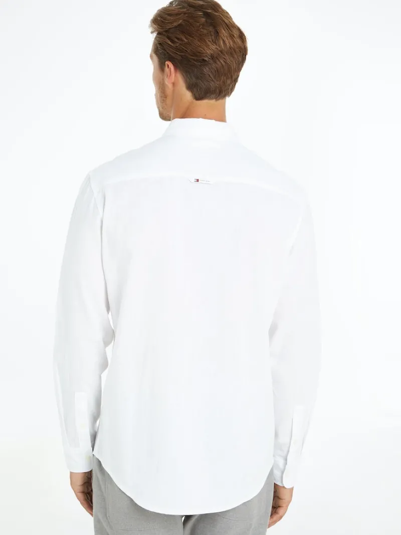 Tommy Jeans Hemden|Big Boys*TJM REG LINEN BLEND SHIRT white