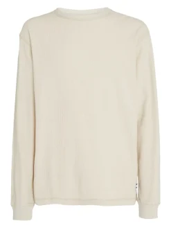 Tommy Jeans Shirts|Big Boys*TJM REG LS WAFFLE TEE newsprint