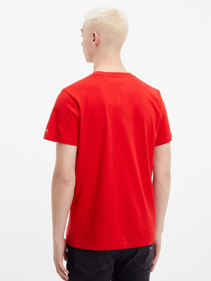 Tommy Jeans Shirts*TJM REG RWB CENTERED LOGO TEE deep crimson