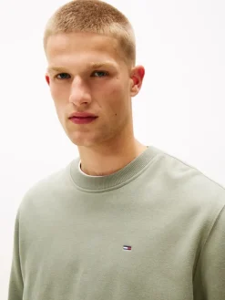 Tommy Jeans Pullover & Sweatshirts*TJM REG S FLAG CREW EXT utility sage