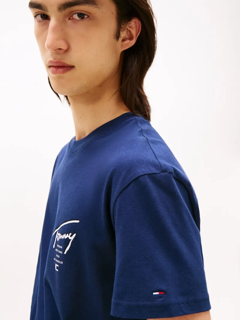 Tommy Jeans Shirts*TJM REG SIGN CITY TEE EXT dark night navy