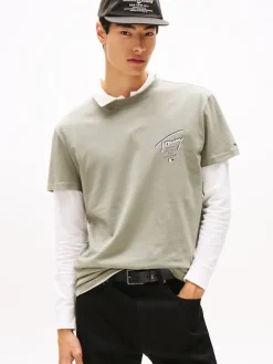 Tommy Jeans Shirts*TJM REG SIGN CITY TEE EXT utility sage