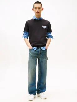 Tommy Jeans Shirts|Big Boys*TJM REG SIGNATURE CITY TEE Black