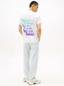 Tommy Jeans Shirts*TJM REG STACK BACKPRINT TEE EXT ecru