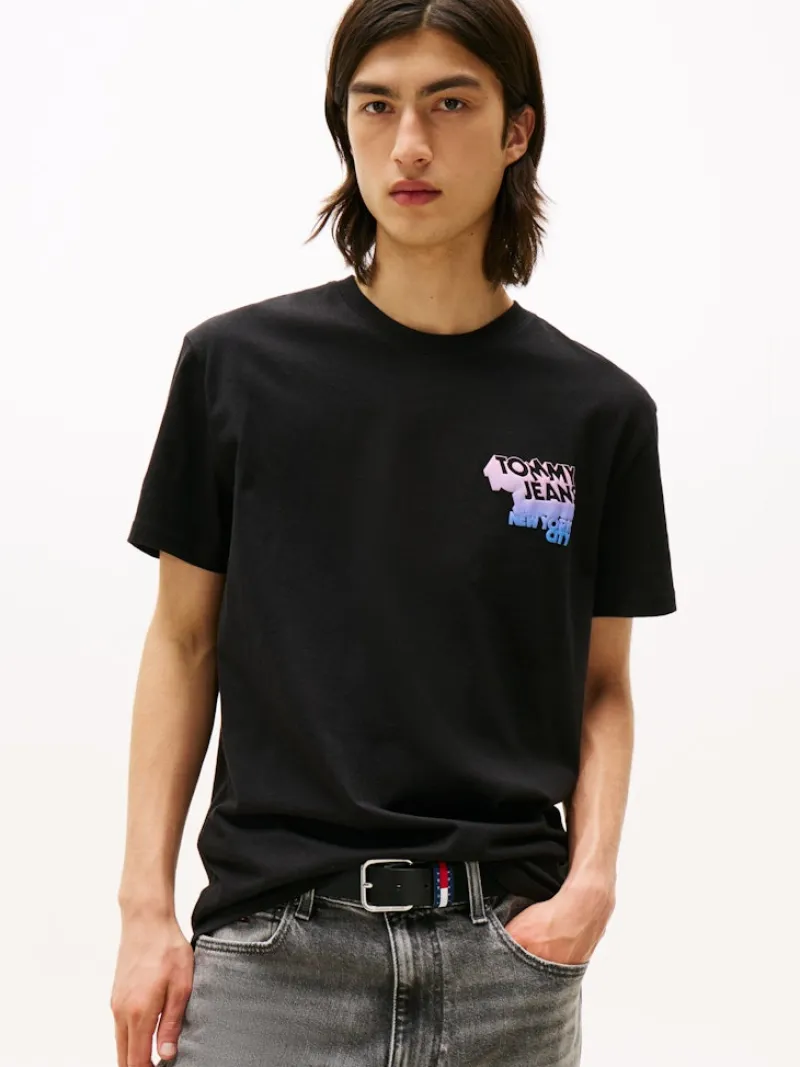 Tommy Jeans Shirts*TJM REG STACK BACKPRINT TEE EXT Black