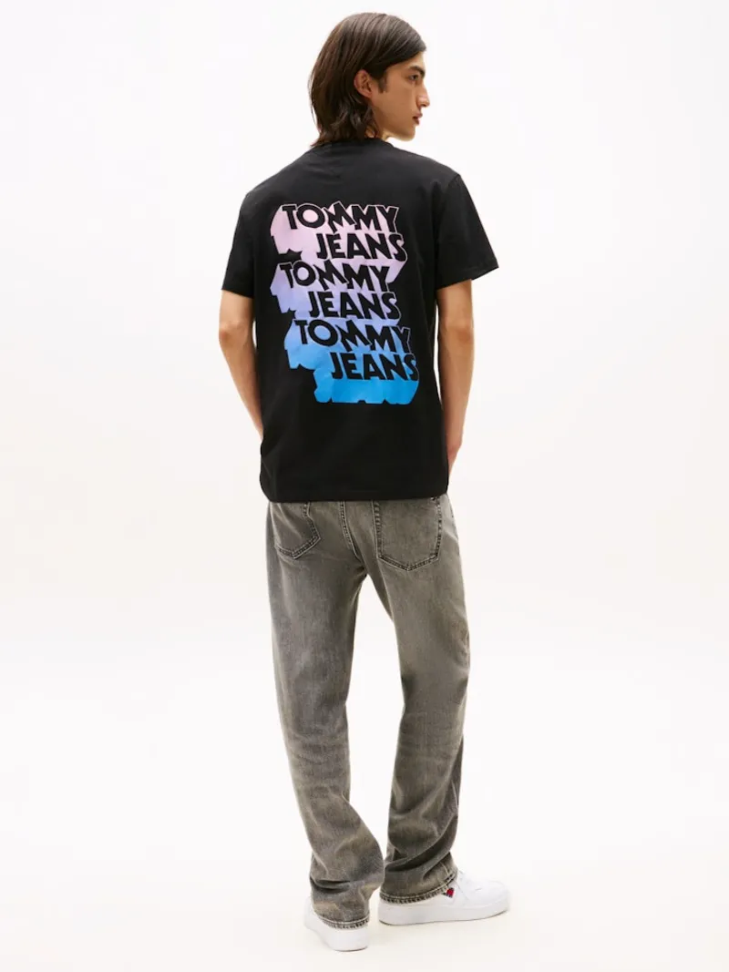 Tommy Jeans Shirts*TJM REG STACK BACKPRINT TEE EXT Black