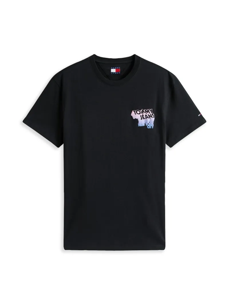 Tommy Jeans Shirts*TJM REG STACK BACKPRINT TEE EXT Black