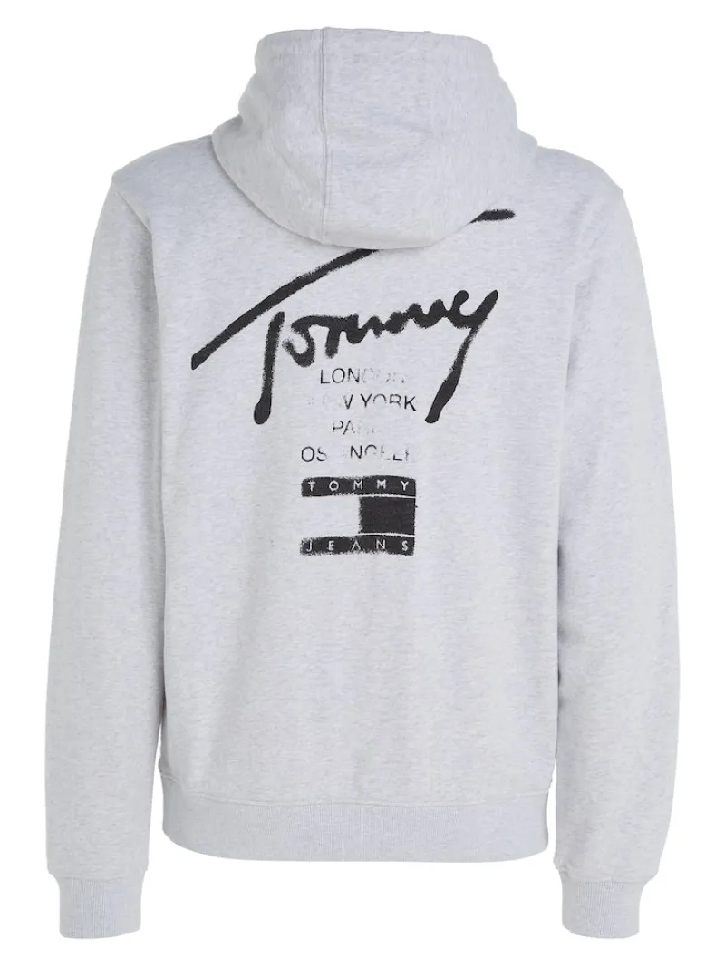 Tommy Jeans Pullover & Sweatshirts*TJM REG TOMMY SPRAY PAINT HOODIE silver grey