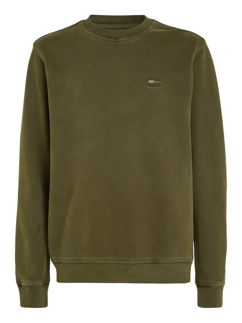 Tommy Jeans Pullover & Sweatshirts*TJM REG TONAL BADGE CNECK drab olive green