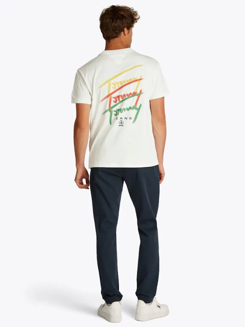 Tommy Jeans Shirts|Big Boys*TJM REG TWISTED SIGNTR TEE EXT ecru