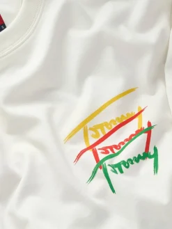 Tommy Jeans Shirts|Big Boys*TJM REG TWISTED SIGNTR TEE EXT ecru